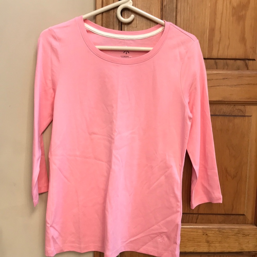 Isaac Mizrahi long sleeve melon t shirt size small
